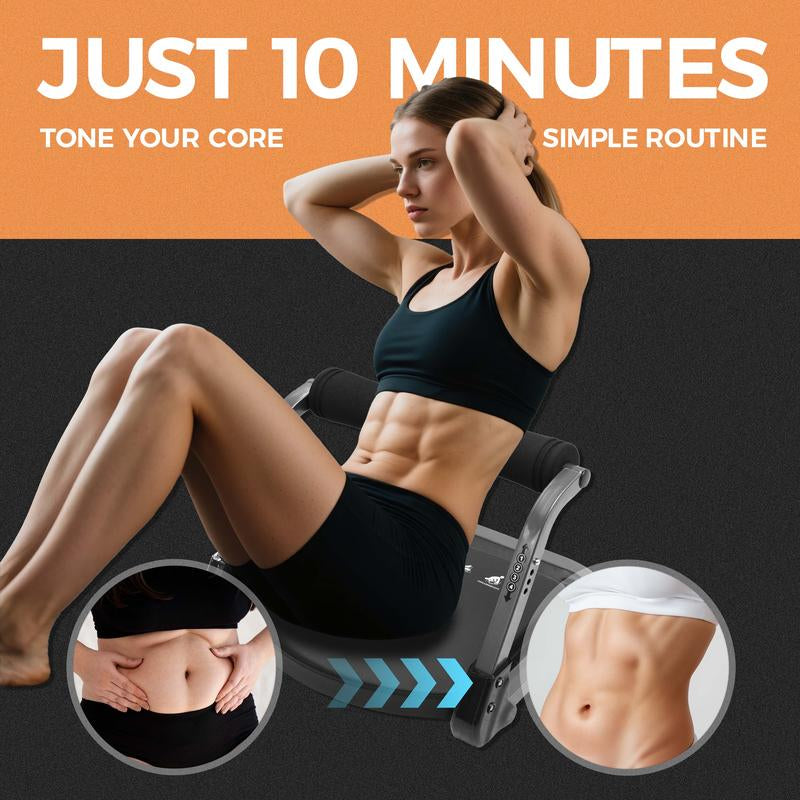 AIRHOP Ab Machine, Sit up Exercise Equipment for Ab Workout, Abdominal Exercise Equipment with 3 Adjustable Resistance and Automatic Rebound, Adjustable Ab Trainer Machine for Home Gym