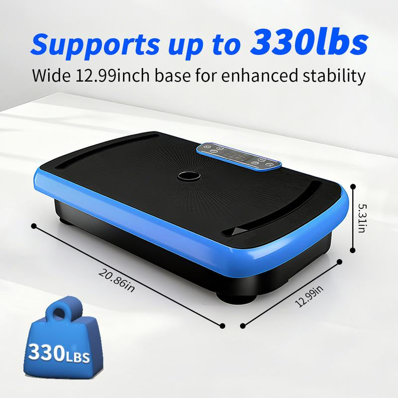 Vibration Plate Exercise Machine for Lymphatic Drainage Vibrating Plate Exercise Machine with Bluetooth and LED Display, 330 LBS Capacity Whole Body Workout Vibration Platform Workout Equipment for Women Men Home