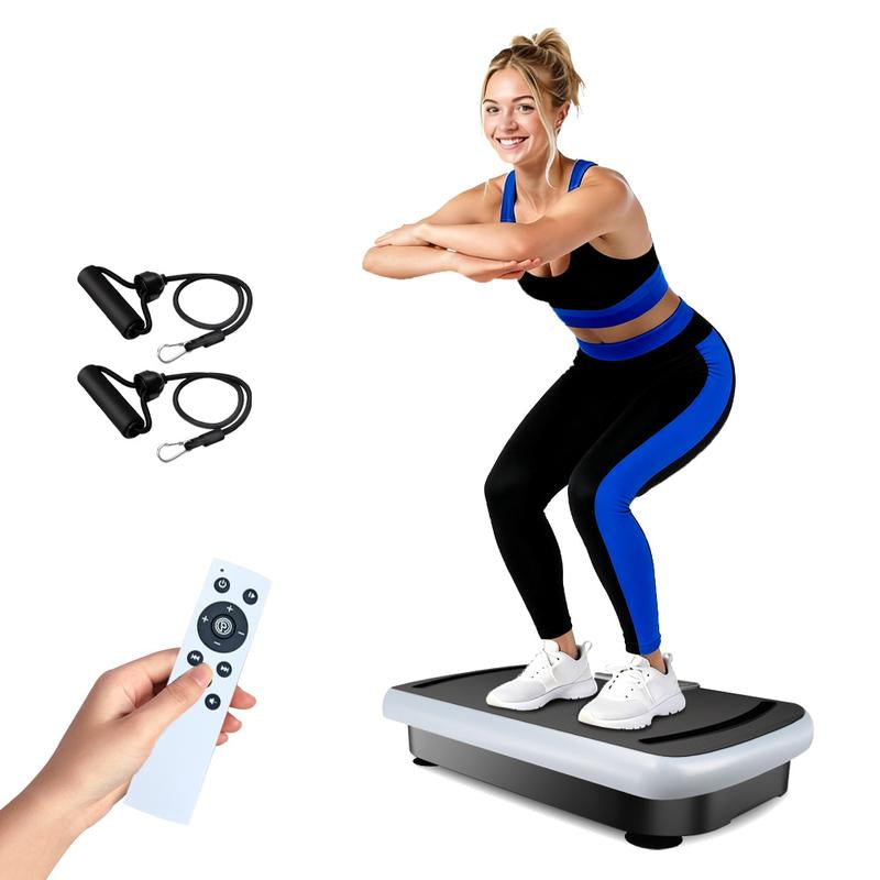 Vibration Plate Exercise Machine for Lymphatic Drainage Vibrating Plate Exercise Machine with Bluetooth and LED Display, 330 LBS Capacity Whole Body Workout Vibration Platform Workout Equipment for Women Men Home