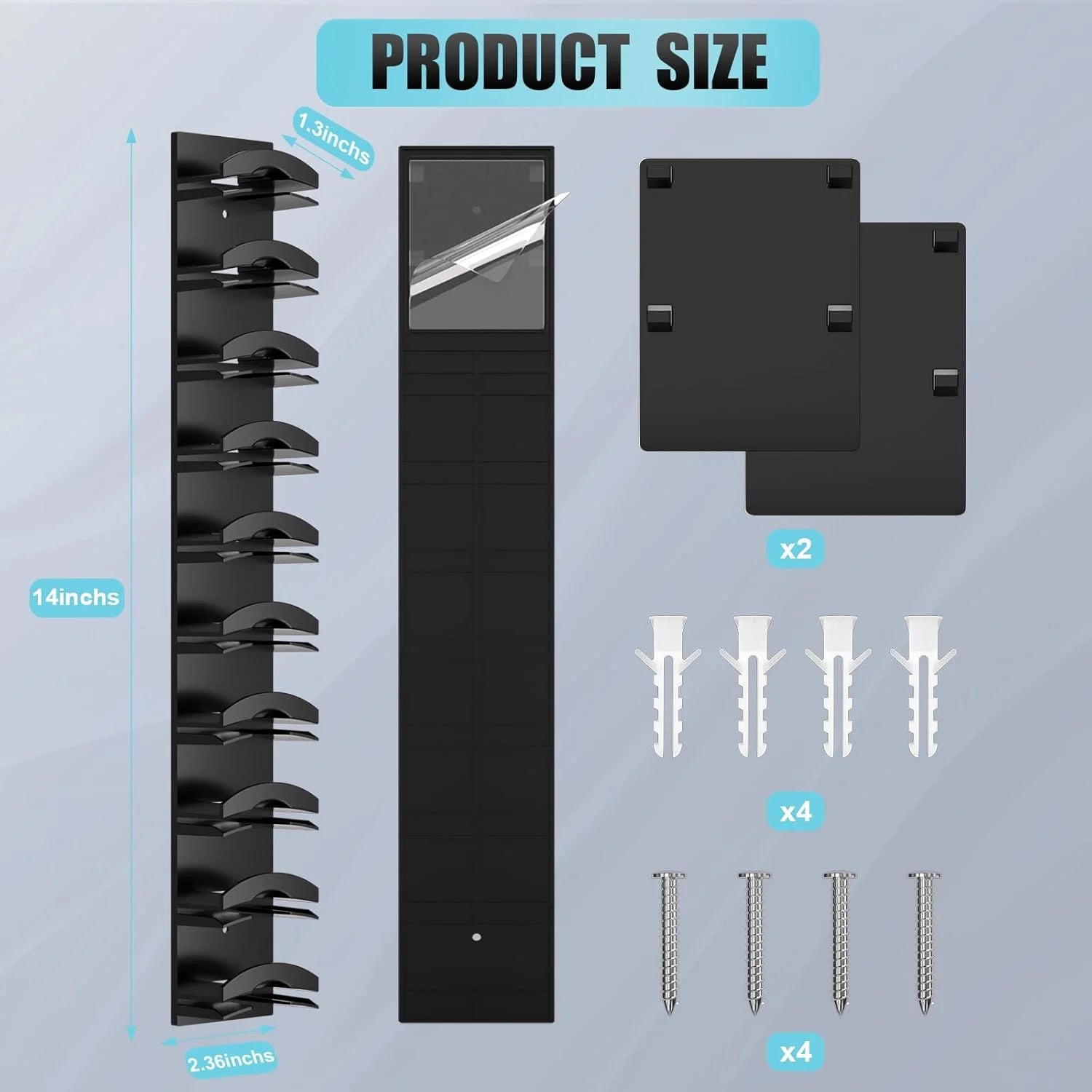 Hat Organizer for Baseball Caps 2Pack, Hat Rack for Wall with Strong Adhesive Hold up to 20 Hats, Hat Hanger Holder Display for Door Closet