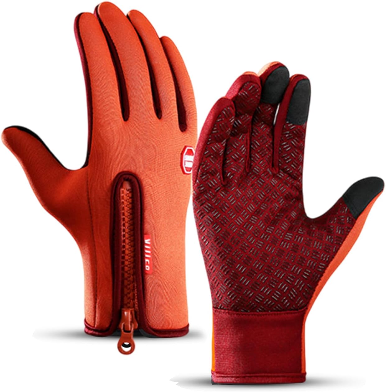 Insulated Thermal Winter Gloves with Touchscreen Compatibility - Waterproof Design for Outdoor Sports