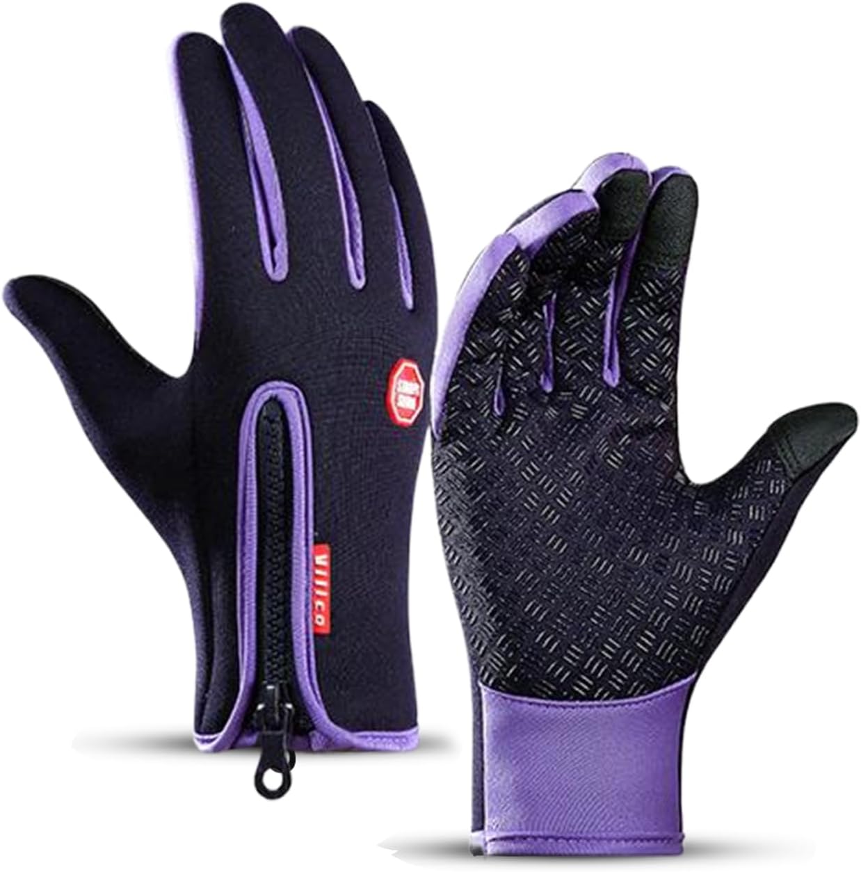 Insulated Thermal Winter Gloves with Touchscreen Compatibility - Waterproof Design for Outdoor Sports