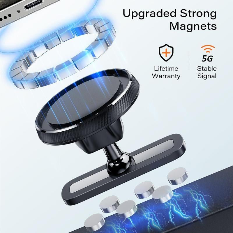 Magnetic Phone Holder Mount Attach to Any Metal Surface for Gym Golf Cart, 360 Degree Rotation Alloy Stand , Adjustable Stand for All Mobile Phones,Outdoor Indoor Sports Christmas Gift,New Yeargift