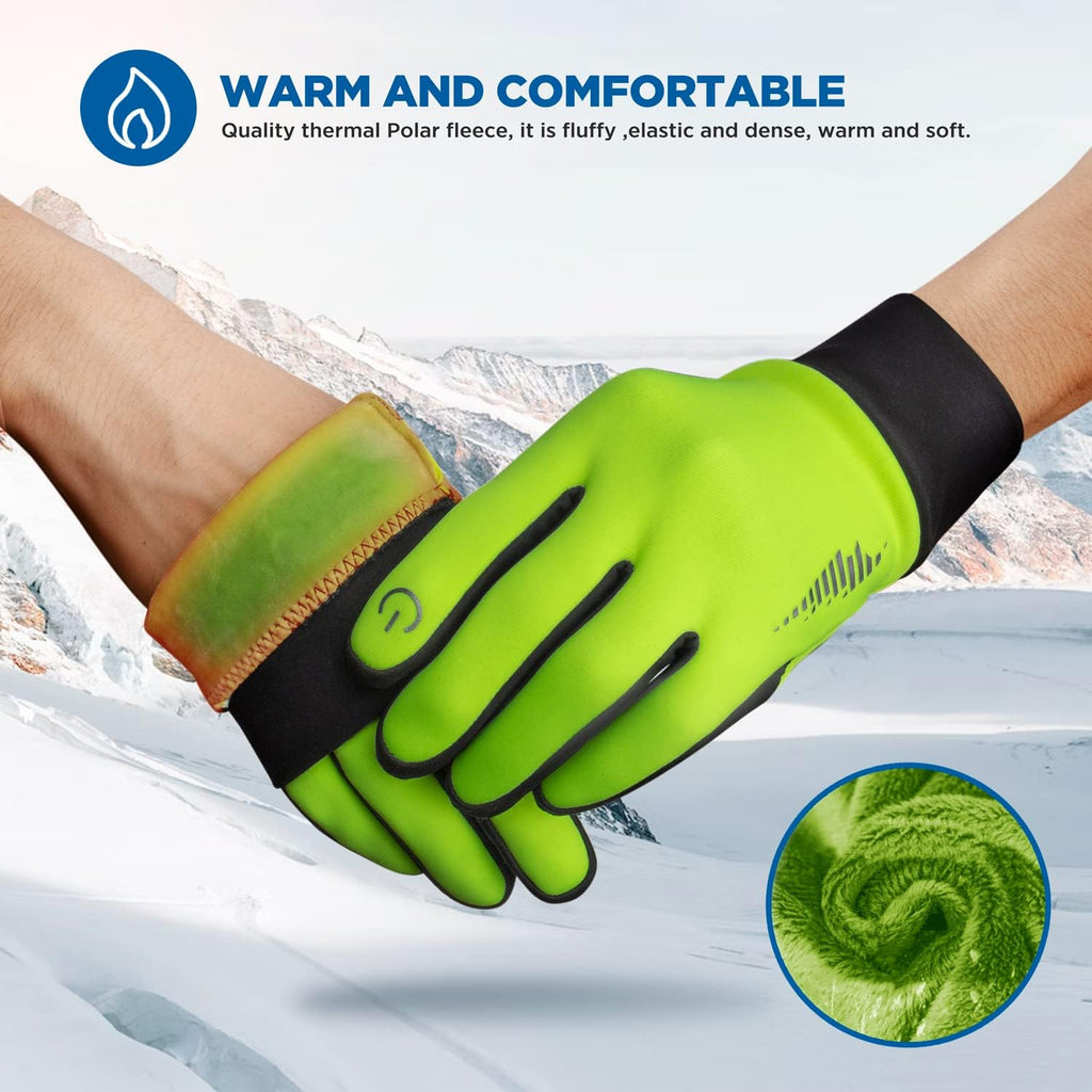 SIMARI Winter Thermal Gloves Men Women Touchscreen Anti-Slip Windproof Gloves Cold Weather Gloves for Driving Cycling Skiing Working Outdoor