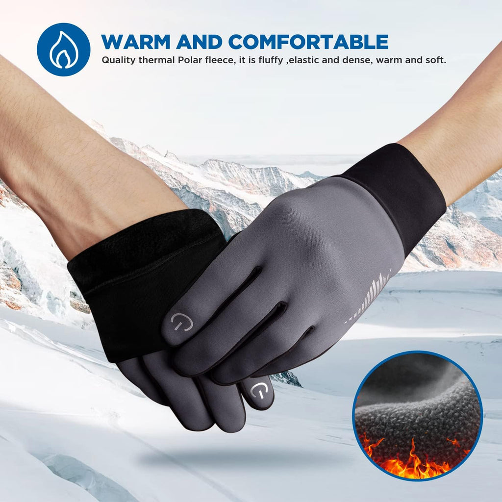 SIMARI Winter Thermal Gloves Men Women Touchscreen Anti-Slip Windproof Gloves Cold Weather Gloves for Driving Cycling Skiing Working Outdoor