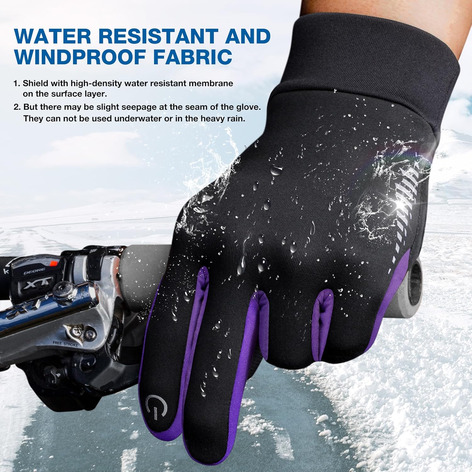SIMARI Winter Thermal Gloves Men Women Touchscreen Anti-Slip Windproof Gloves Cold Weather Gloves for Driving Cycling Skiing Working Outdoor