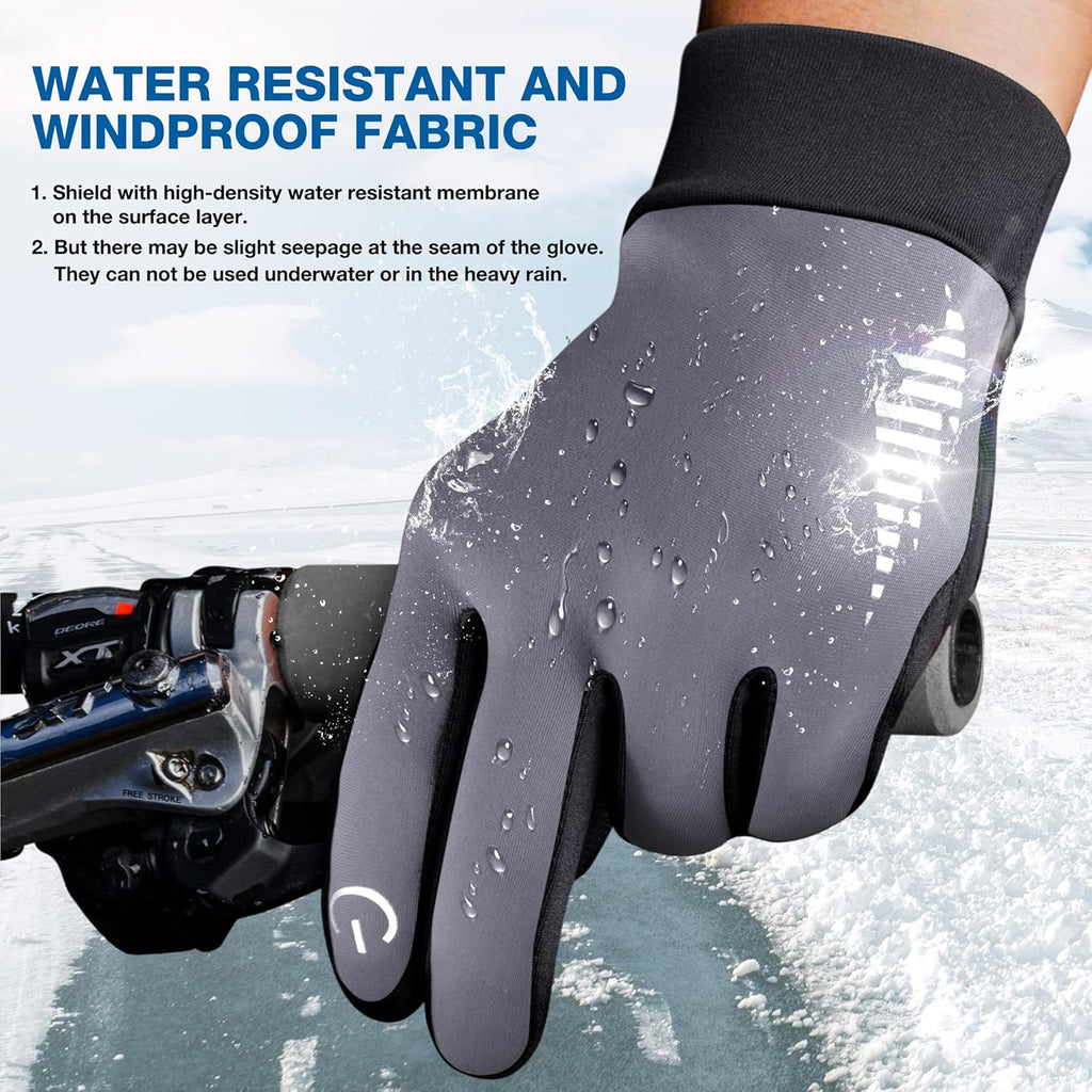 SIMARI Winter Thermal Gloves Men Women Touchscreen Anti-Slip Windproof Gloves Cold Weather Gloves for Driving Cycling Skiing Working Outdoor