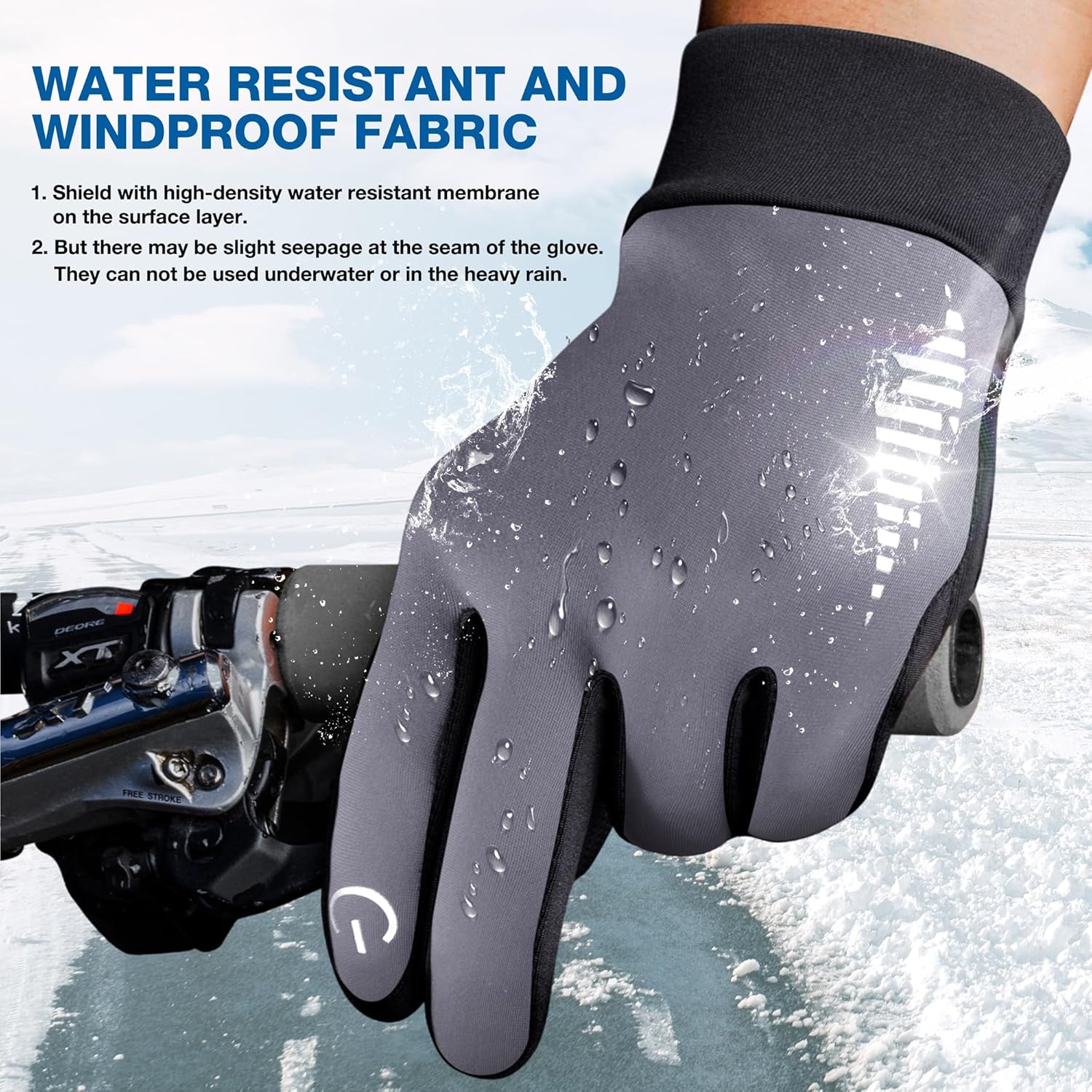 SIMARI Winter Thermal Gloves Men Women Touchscreen Anti-Slip Windproof Gloves Cold Weather Gloves for Driving Cycling Skiing Working Outdoor