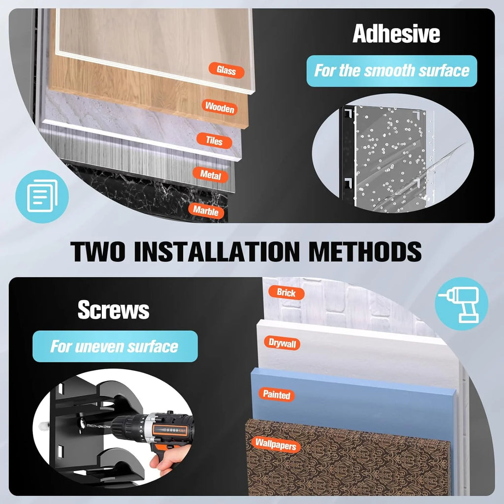 Hat Organizer for Baseball Caps 2Pack, Hat Rack for Wall with Strong Adhesive Hold up to 20 Hats, Hat Hanger Holder Display for Door Closet