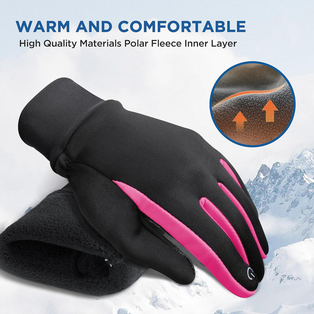 SIMARI Winter Thermal Gloves Men Women Touchscreen Anti-Slip Windproof Gloves Cold Weather Gloves for Driving Cycling Skiing Working Outdoor