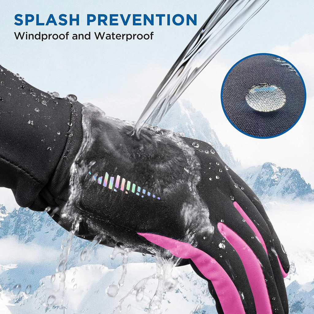 SIMARI Winter Thermal Gloves Men Women Touchscreen Anti-Slip Windproof Gloves Cold Weather Gloves for Driving Cycling Skiing Working Outdoor