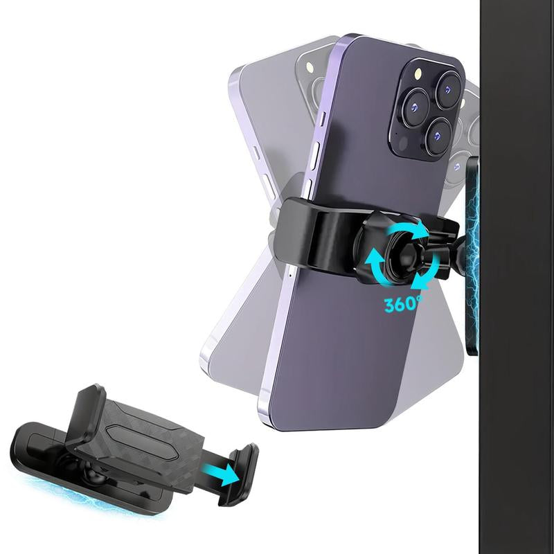 Magnetic Phone Holder Mount Attach to Any Metal Surface for Gym Golf Cart, 360 Degree Rotation Alloy Stand , Adjustable Stand for All Mobile Phones,Outdoor Indoor Sports Christmas Gift,New Yeargift