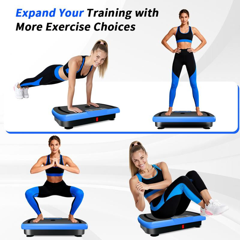 Vibration Plate Exercise Machine for Lymphatic Drainage Vibrating Plate Exercise Machine with Bluetooth and LED Display, 330 LBS Capacity Whole Body Workout Vibration Platform Workout Equipment for Women Men Home