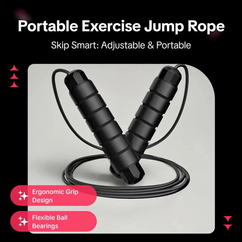 Jump Rope, Portable Exercise Skipping Rope for Home Workout, Workout Skipping Rope with Foam Non-Slip Handle, Adjustable Rope, Home Gym Kit, Gymtok, Home Gym Equipment, Fitness Equipment, Training Equipment, Workout Equipment, Workout Machine