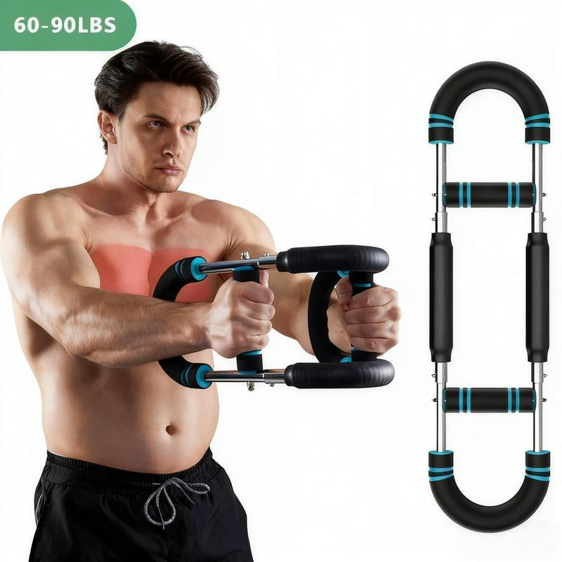 Raytun Power Grip Twister Adjustable Resistance Arm & Chest Trainer for Men Women Portable Spring Workout Equipment Unisex Home Fitness Essential Stainless Steel Design 60-90LBS Strength Training Portable Chest Shoulder Arm