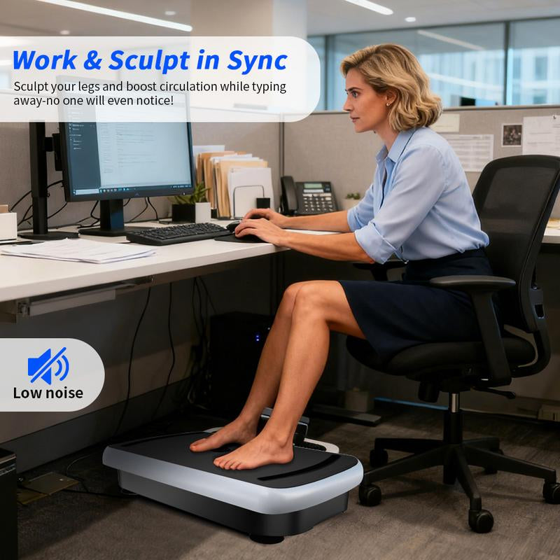 Vibration Plate Exercise Machine for Lymphatic Drainage Vibrating Plate Exercise Machine with Bluetooth and LED Display, 330 LBS Capacity Whole Body Workout Vibration Platform Workout Equipment for Women Men Home